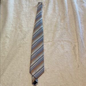 Venetto Striped Men's Tie in Blue and Gold